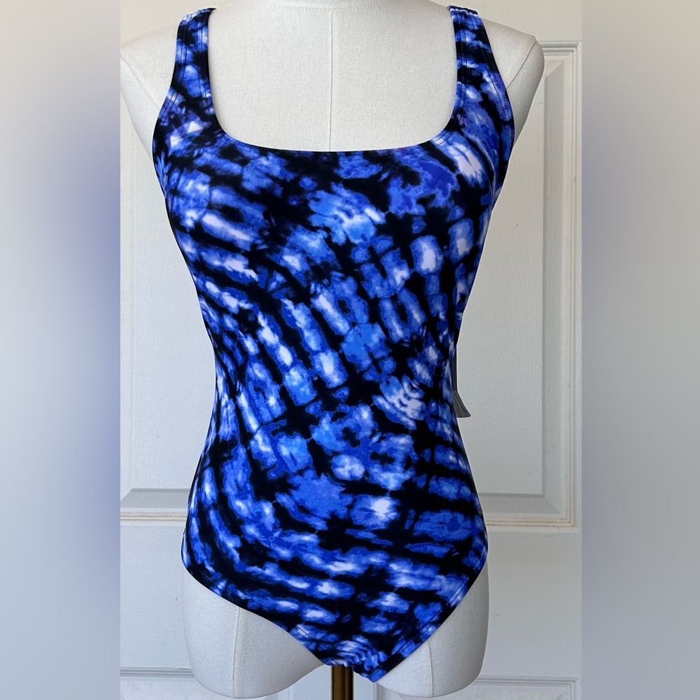 Speedo Brand One-Piece Swimsuit‎ Tie Dye X-Back Size 6